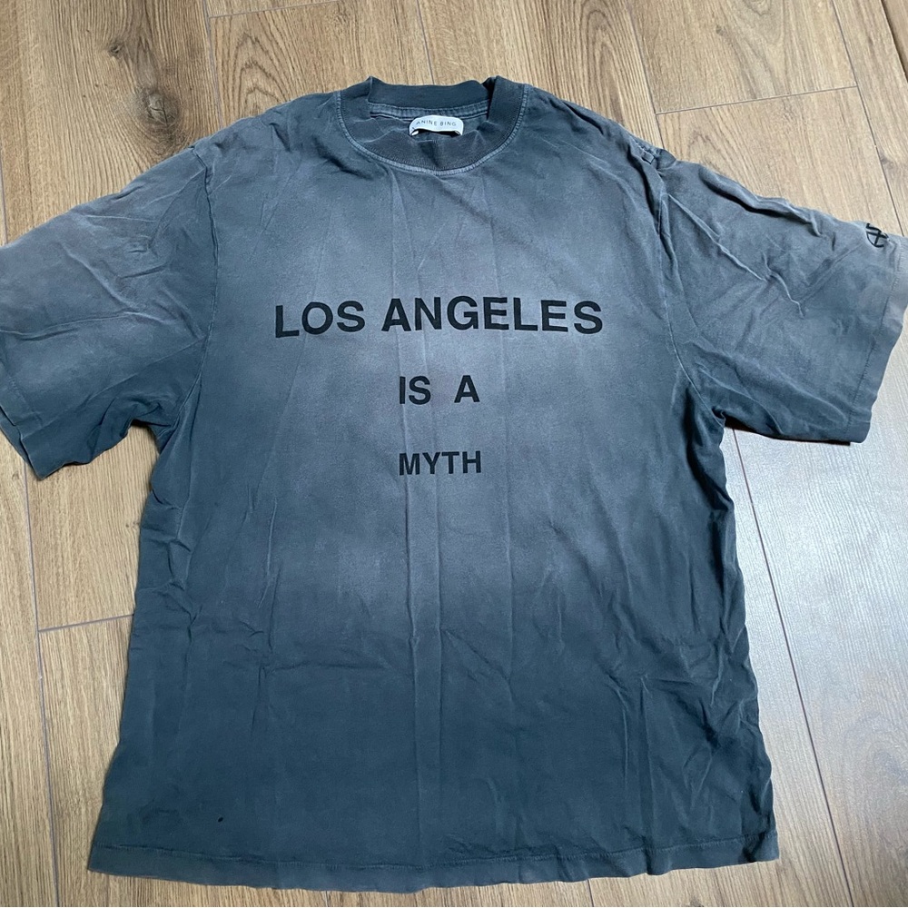 Anine Bing washed black t shirt